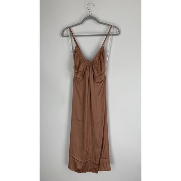 MinkPink Spencer Midi Dress Rose Women Size 8 Large New Halter Pink Strappy Slip - Picture 5 of 12